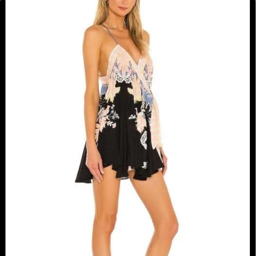 Free People Magic Garden Slip / Black Combo